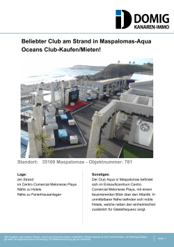 Beliebter Club am Strand in Maspalomas-Aqua Oceans Club