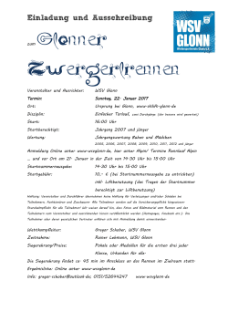 Einladung und Ausschreibung Zwergerlrennen 2017