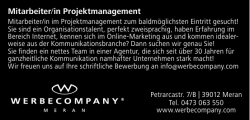 Mitarbeiter/in Projektmanagement