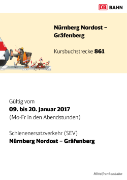 Schienenersatzverkehr Nürnberg Nordost
