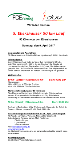 Ebershausen 50 km 9. April 2017