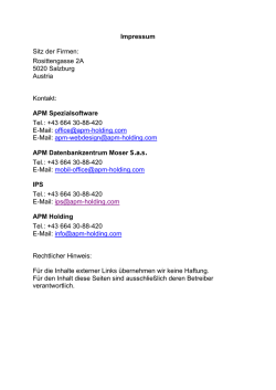 Impressum Sitz der Firmen