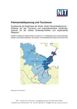 Feste Fehmarnbeltquerung &ndash; Einfl&uuml;sse auf den - Schleswig