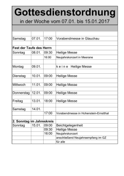 Gottesdienstordnung