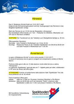 Hinweis! Avvertenza!