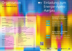 Organisation Einladung zum Energie-Apéro Aargau