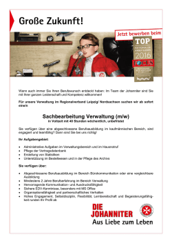 JO-Stellenanzeige "F&uuml;hrungskraft"