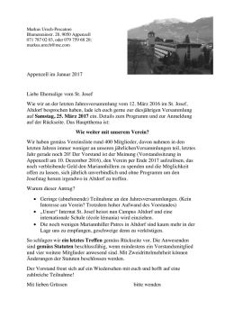 GV 2017 - Verein Sankt Josef