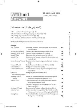 Jahresverzeichnis 2016