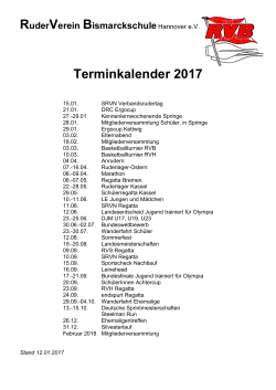 Terminkalender 2017 - RuderVerein Bismarckschule Hannover eV