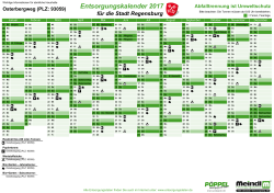 Entsorgungstermine Osterbergweg (PLZ: 93059) 2017 von www