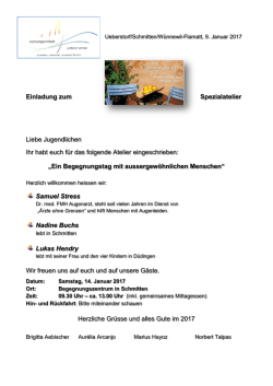 Ein Begegnungstag mit aussergew&ouml;hnlichen Menschen