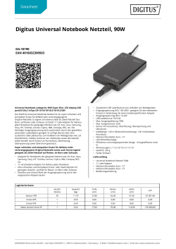 Digitus Universal Notebook Netzteil, 90W