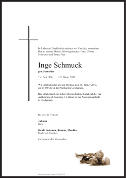 Inge Schmuck - Bestattung Jung, Salzburg, Bestattungsunternehmen