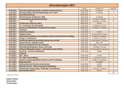 Jahresdienstplan 2017