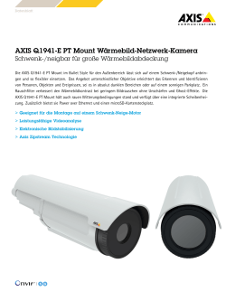 AXIS Q1941-E PT Mount Wärmebild-Netzwerk