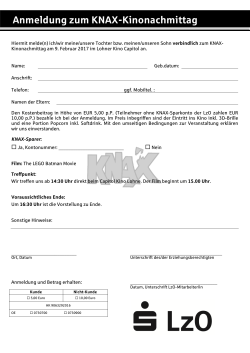 Anmeldung zum KNAX