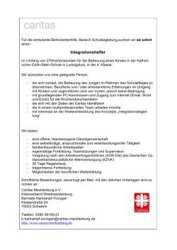 Integrationshelfer - Caritas Mecklenburg eV