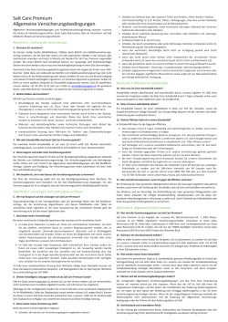Salt Care Premium Allgemeine Versicherungsbedingungen
