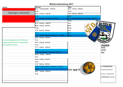 TSV Wintervorbereitung 2017 - TSV