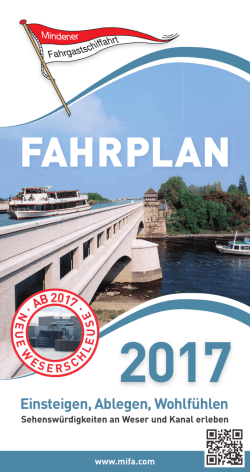 Fahrplan herunterladen - Mindener Fahrgastschiffahrt