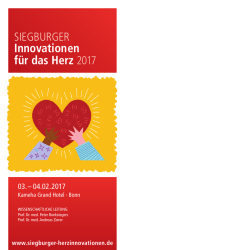 Innovationen f&uuml;r das Herz 2017