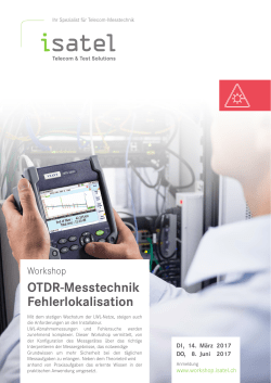 OTDR-Messtechnik Fehlerlokalisation