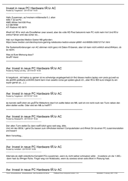 Invest in neue PC Hardware f&Atilde;&frac14;r AC Aw: Invest