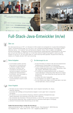 Full-Stack-Java-Entwickler (m/w)