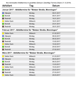 die aktuelle Liste der Termine als PDF zum