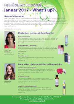 Januar 2017 - Homoeosana.ch
