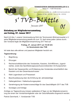 Aktuelles Blättle - TV Birkmannsweiler