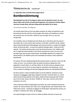 Mit Humor gegen den IS - Bombenstimmung - Süddeutsche.de