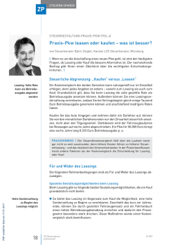 praxis-pkw leasen oder kaufen – was ist besser?