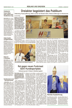 Dreiakter begeistert das Publikum