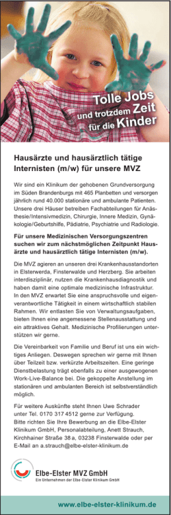 Haus&auml;rzte und haus&auml;rztlich t&auml;tige Internisten (m/w) f&uuml;r unsere MVZ