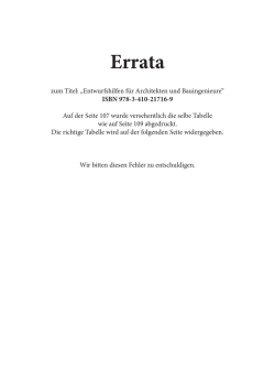 hinterlegten Errata