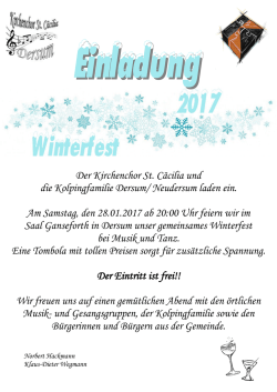 Herzliche Einladung an alle