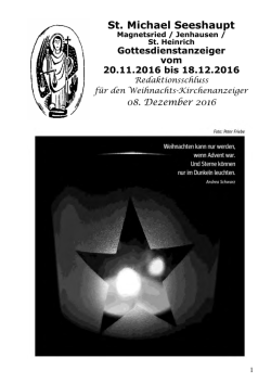 Pfarrbrief St. Michael Seeshaupt
