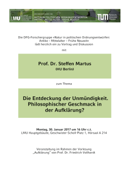 Ankündigung Vortrag Prof. Dr. Steffen Martus (HU Berlin)