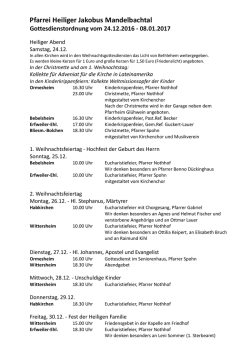 Gottesdienste vom 24.12.2016