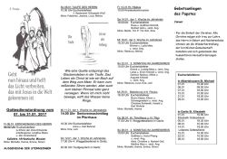 Gottesdienstordnung vom 04.10. bis 01.11.1998