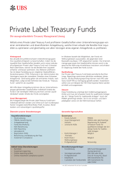 Private Label Treasury Funds
