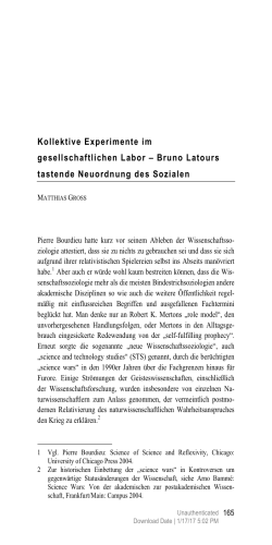 Kollektive Experimente im gesellschaftlichen Labor