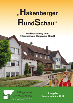 Hakenberger RundSchau - Pflegeheim am Hakenberg