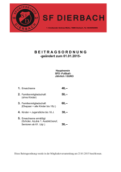 Beitragsordnung 2016