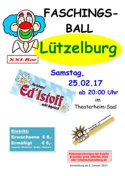 faschings- ball - TSV Lützelburg