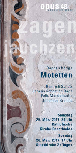 Flyer als PDF - "opus 48" Zofingen!