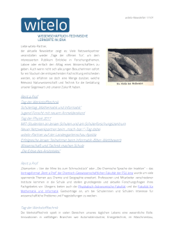 witelo-Newsletter 17/01