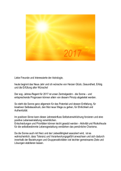 Jahresvorschau 2017 - Heilpraxis Anke Glossner